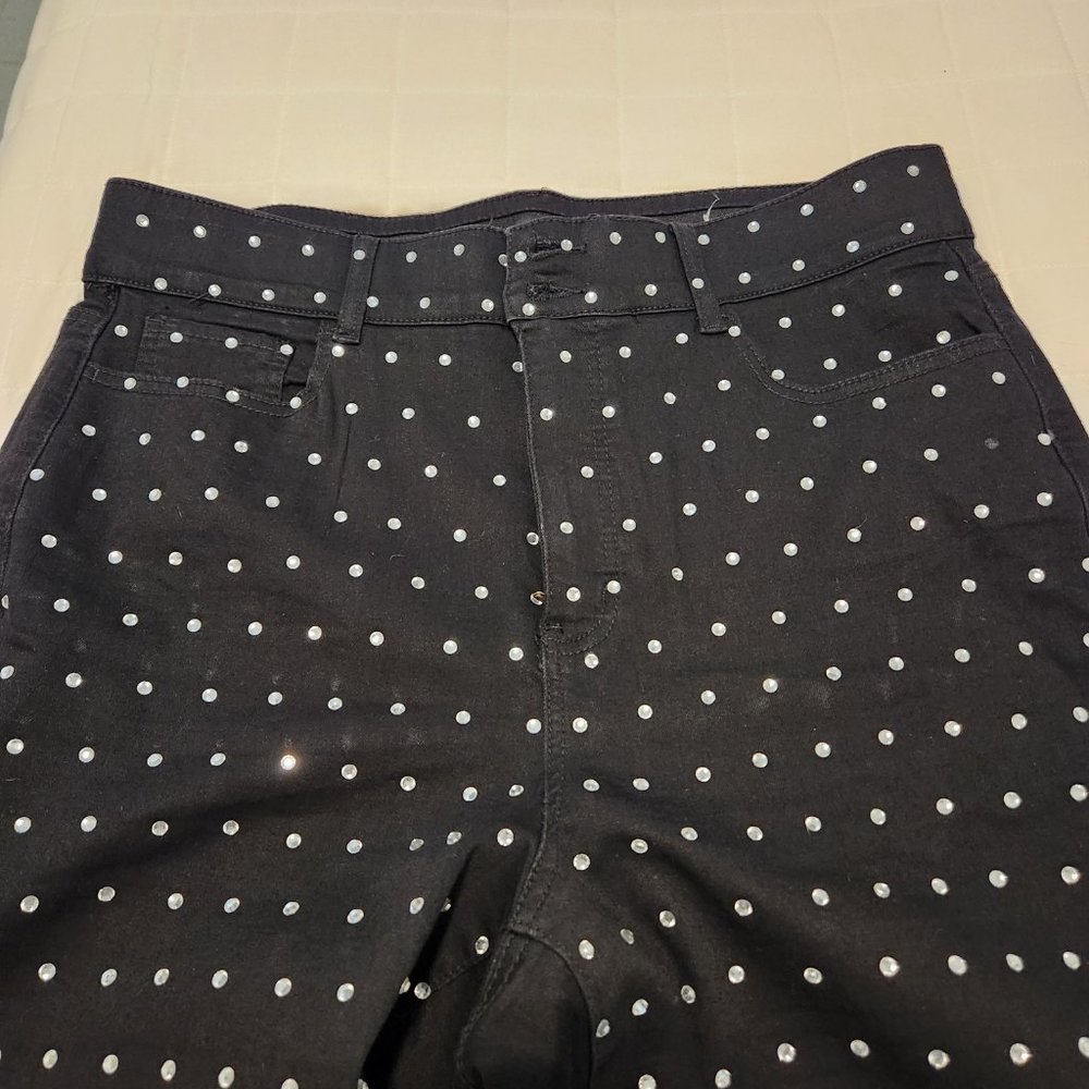 High Rise Rhinestone Jeans - Picture 3 of 10